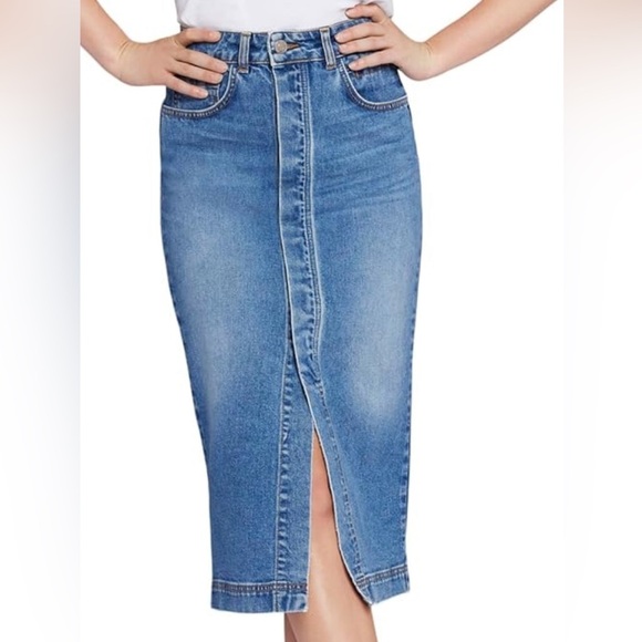 NWT Current/Elliott The Insignia Dunes Denim Skirt size 29 - Picture 1 of 9